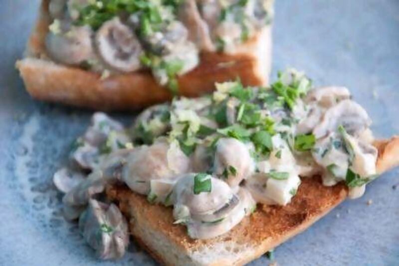 Yummy, creamy mushrooms on toast. Courtesy Scott Price