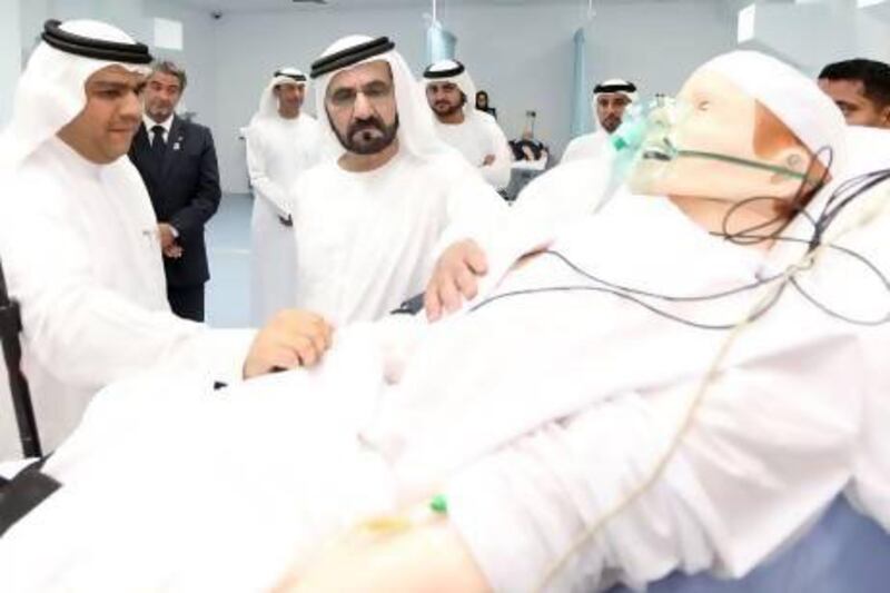 Sheikh Mohammed bin Rashid at the inauguration of the Mohammed bin Rashid Al Maktoum Academic Medical Centre in Dubai Healthcare City. Wam