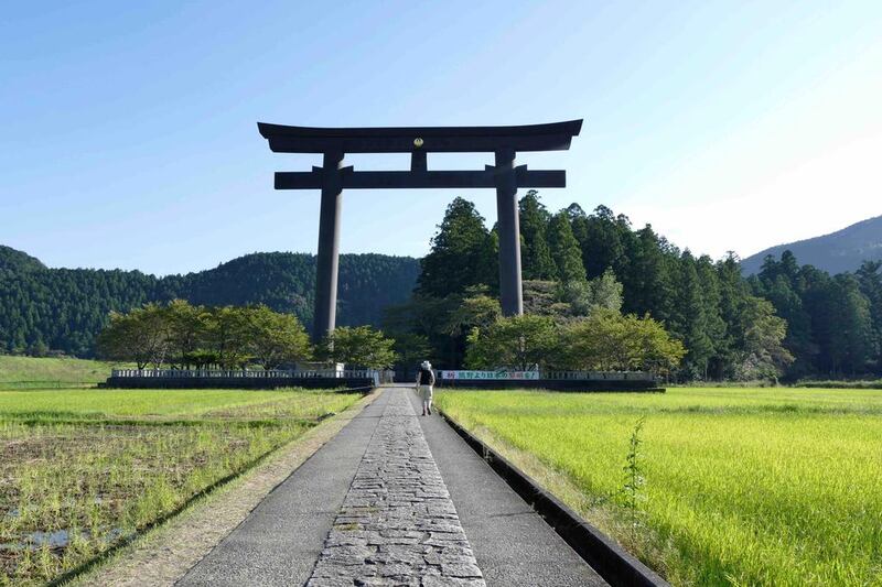 The giant Torii gate at Oyo no Hara near Hongu Taisha Shrine. Sarah Madden