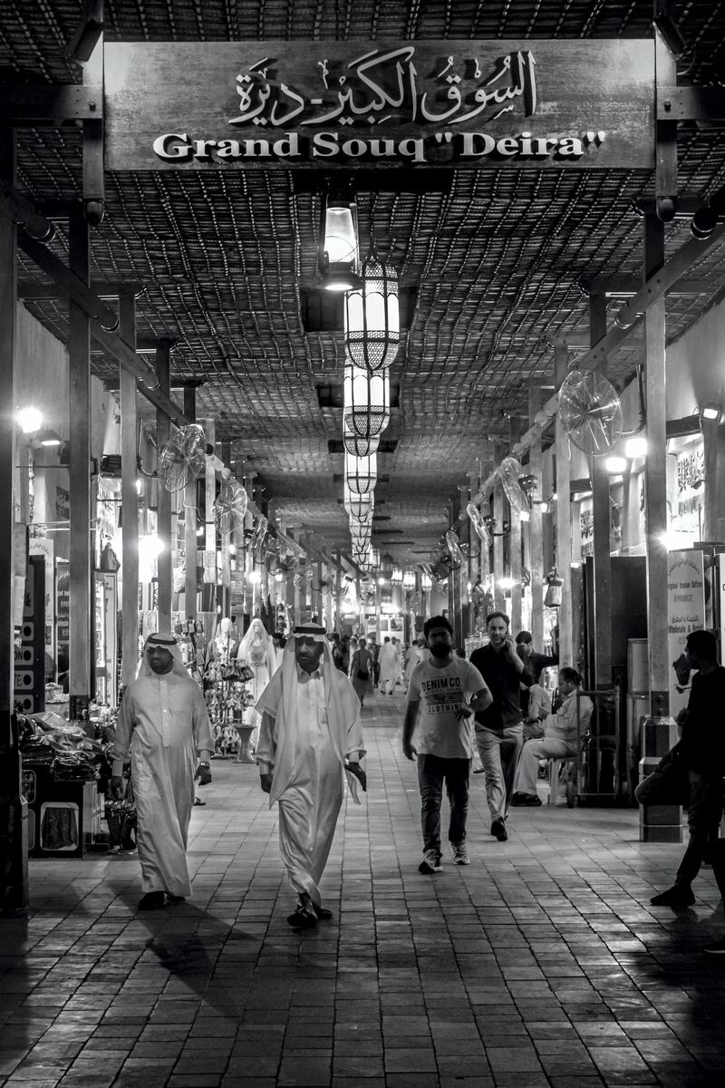 Adel, UAE: Adel pays a visit to the Deira Grand Souq as he takes a photo of the entrance of the traditional market.