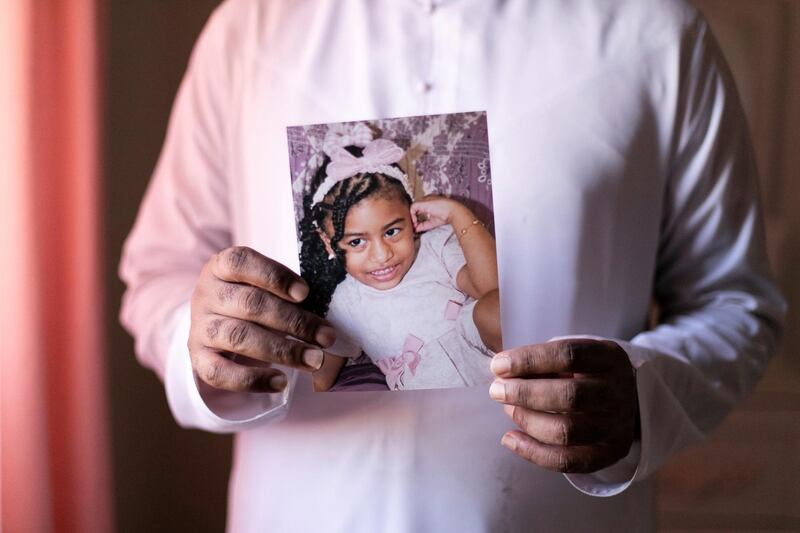 DUBAI, UNITED ARAB EMIRATES - JUNE 24 2019.

Hor Al-Saeedi's photo seen in one of the room.

Hoor died in the fire with he younger brother Fahad.

The family said the blaze broke out on the top floor of a two-storey property belonging to the pair's grandparents at about 10.30am on Monday.

The siblings - Hor Al-Saeedi, the youngest, and her brother Fahad - were alone in their bedroom on the first floor when the fire took hold.

Their aunt and her son rushed upstairs in an effort to save them but were unable to open the bedroom door. Both children could be heard inside calling for help.

“I can’t believe that my small children are dead, they shouldn’t have been left alone in the room,” Mr Al Saeedi told The National.


Photo by Reem Mohammed/The National)

Reporter: 
Section: NA