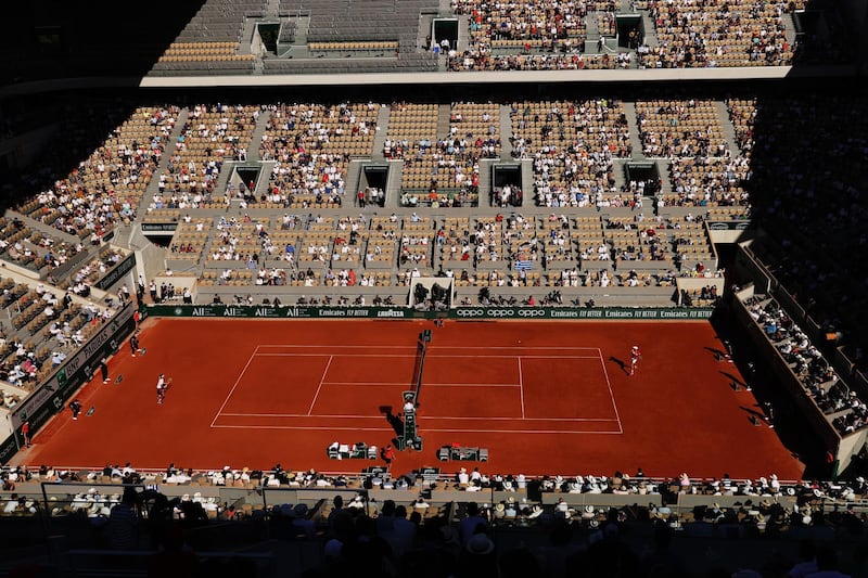 A general view inside Court Philippe-Chatrier during the French Open final. Getty Images