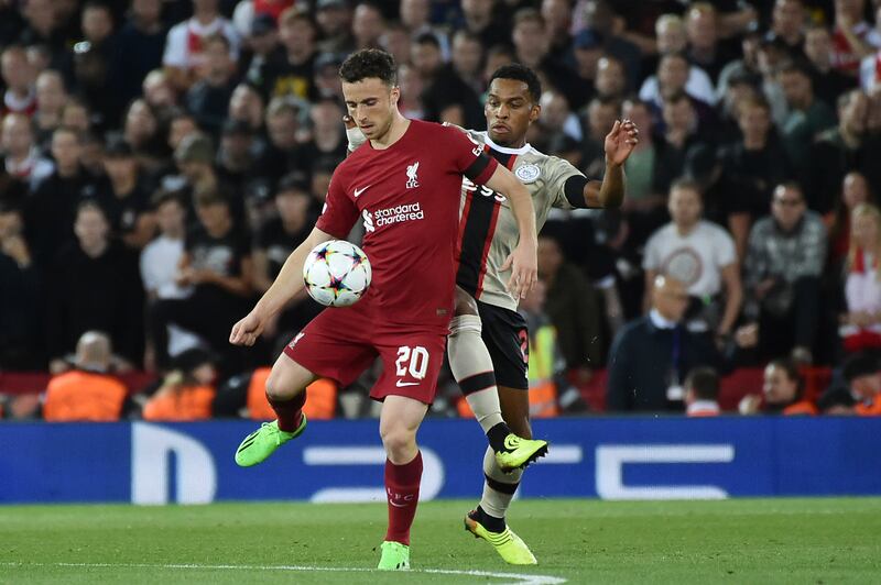 Diogo Jota - 7. The Portuguese set up Salah’s goal and was relentless in putting pressure on the defence. He was showing signs of tiredness when taken off for Nunez in the 66th minute. AP