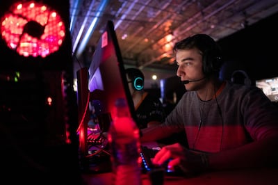 KETTERING, ENGLAND - OCTOBER 12: "Penguin" from "Fierce" eSports  takes part in a match at the epicLAN esport tournament at the Kettering Conference Centre, on October 12, 2019 in Kettering, England. EpicLAN events see between 32 and 700 networked players compete against each other for cash prizes and trophies. With gamers taking part in networked tournaments of Battalion 1944, Counter-Strike: Global Offensive, Rainbow Six:Siege, Rocket League, Starcraft 2 and others, the prize funds varied from £1000 to £15000. (Photo by Leon Neal/Getty Images)