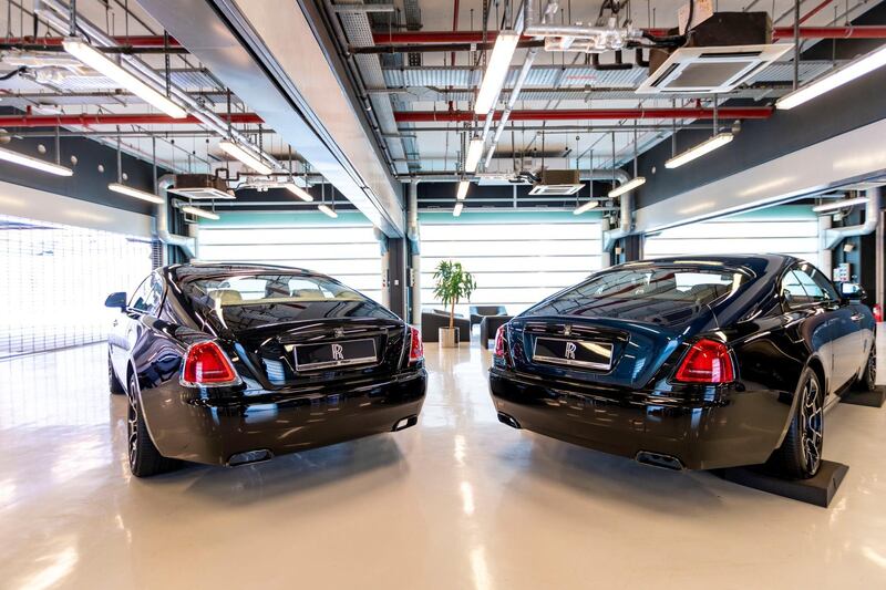 A pair of Black Badge models show off their rear ends. Courtesy Abu Dhabi Motors