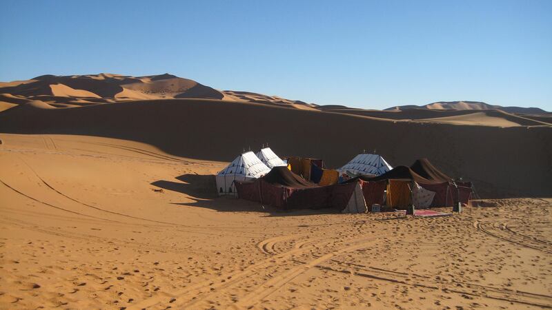 A handout photo of Private Desert Camp in Morocco (Courtesy: Scott Dunn Ltd) NOTE: For Travel's Top 10 Glamping Holidays 