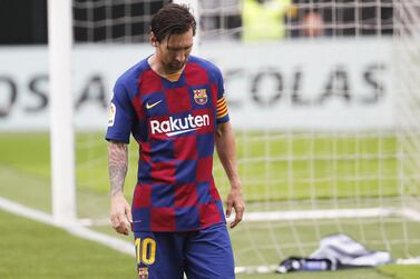 Lionel Messi was seen arguing with a Barcelona coach during the draw against Celta Vigo. EPA