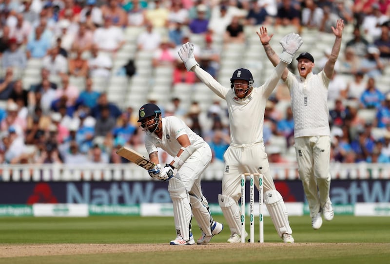 India fast bowler Ishant Sharma is given out LBW off the bowling of England leg-spinner Adil Rashid. Reuters