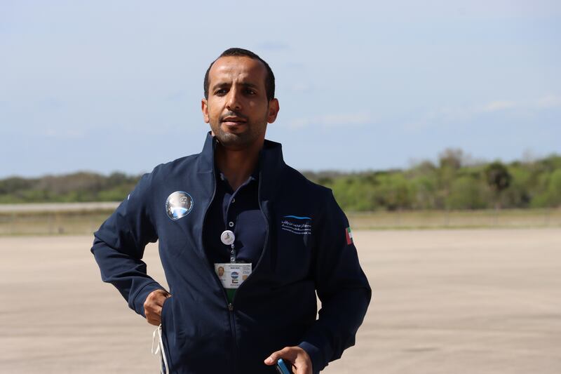 Maj Al Mansouri was there to support his colleague as back-up astronaut for the mission