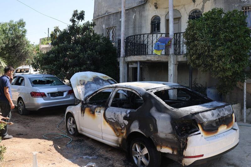 The aftermath of overnight settler violence in the occupied West Bank. AFP