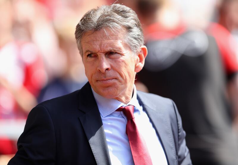 SOUTHAMPTON, ENGLAND - MAY 21:  Claude Puel, Manager of Southampton looks on during the Premier League match between Southampton and Stoke City at St Mary's Stadium on May 21, 2017 in Southampton, England.  (Photo by Warren Little/Getty Images)