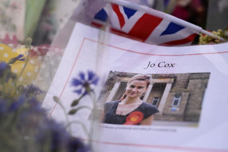 Flowers and messages left in remembrance of slain Labour MP Jo Cox are pictured in the centre of Birstall, northern England (AFP / Oli Scarff)
