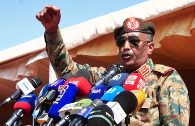 Sudan's Gen Abdel Fattah Al Burhan has pledged to guide the nation through its transition to democratic rule. AFP
