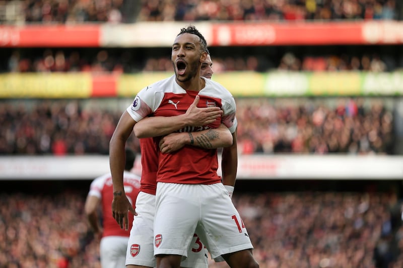 Centre forward: Pierre-Emerick Aubameyang (Arsenal) – The top scorer in the Premier League after scoring twice against Tottenham, Aubameyang also got an assist. AP Photo