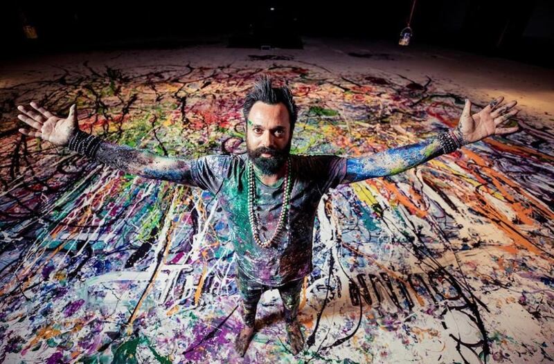 Sacha Jafri will attempt to create the world's largest canvas painting. 