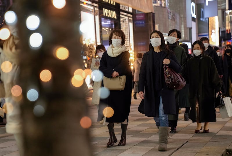 Shoppers hunt for bargains in Tokyo as people prepare for the New Year celebrations.  Authorities in Tokyo, Osaka and Kyoto have announced free PCR tests to reduce infection risk especially during the holidays in Japan.  EPA
