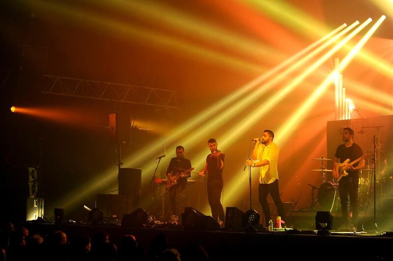 The Lebanese alternative rock band Mashrou’ Leila perform at Le Printemps de Bourges. AFP