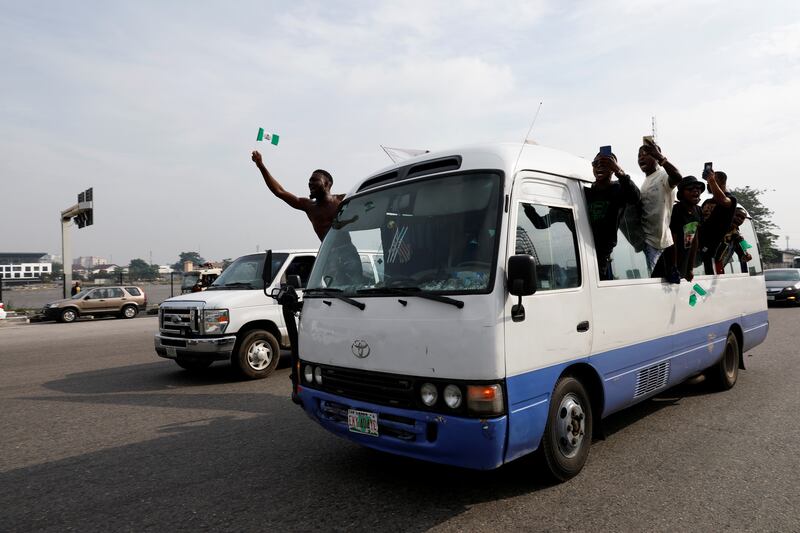 Protester gathered at Lekki Toll Gate in Lagos last year to register their anger over police brutality in the country. Reuters