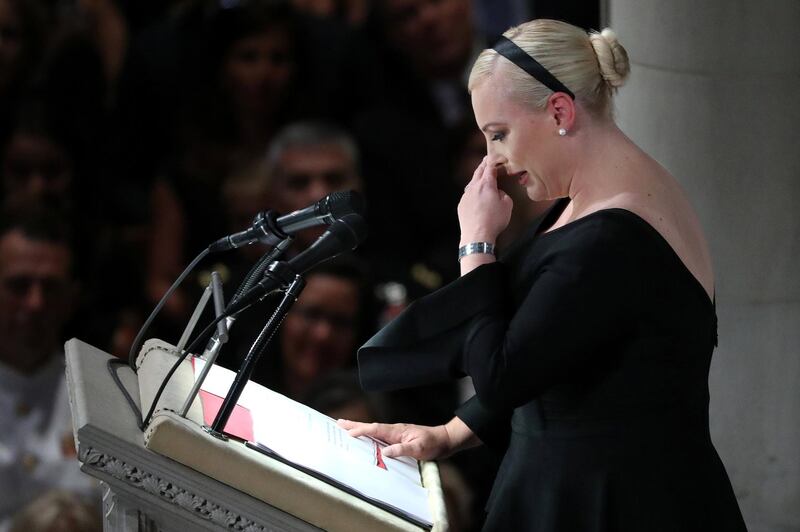 Daughter Meghan McCain speaks at the memorial service of John McCain. Reuters