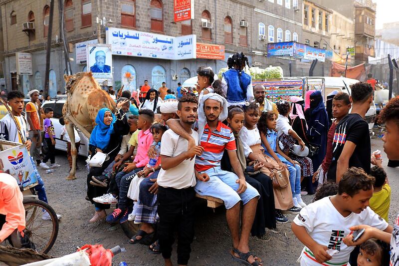 Yemenis celebrate the Eid Al Adha in Aden, a few days after Southern Transitional Council's (STC) separatists clashed with government forces. AFP