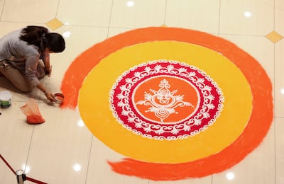 Expect dance performances and a rangoli artist at the Waterfront Market in Dubai this Diwali. Photo: Waterfront Market