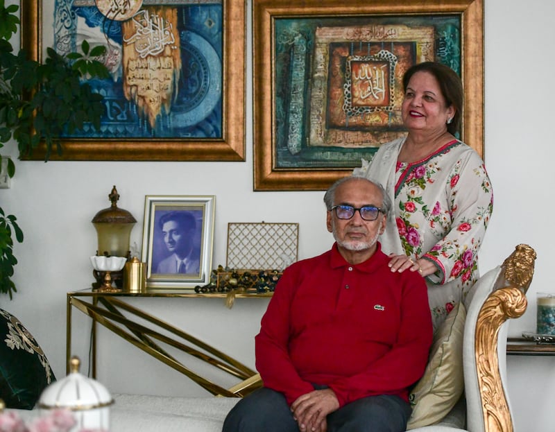 Khawar Saleem Aslam and Shabana Khawar, originally from Pakistan, have lived in the UAE since 1977. Khushnum Bhandari / The National