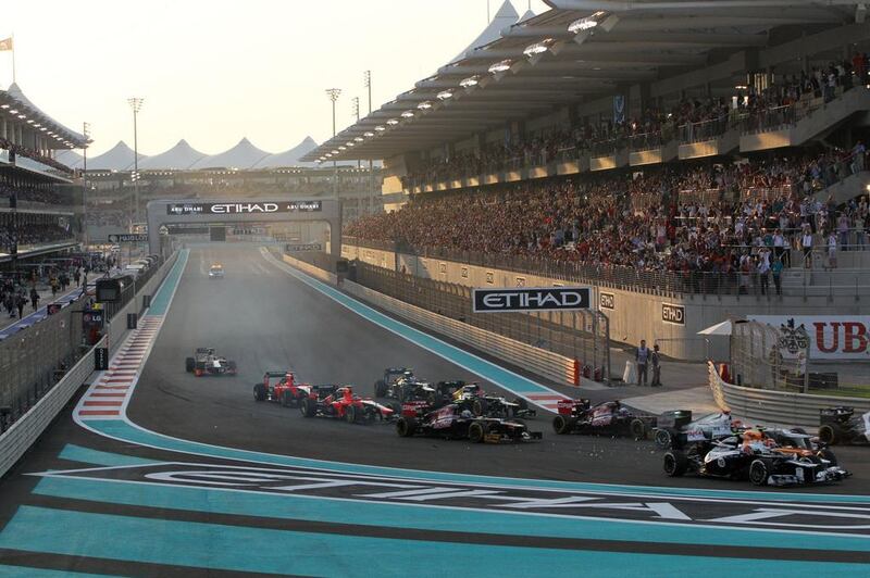 Event: Formula One Etihad Airways Abu Dhabi Grand Prix, Abu Dhabi. Date: November 1-3. Lotus-Renault's Kimi Raikkonen won the 2012 race. Christopher Pike / The National