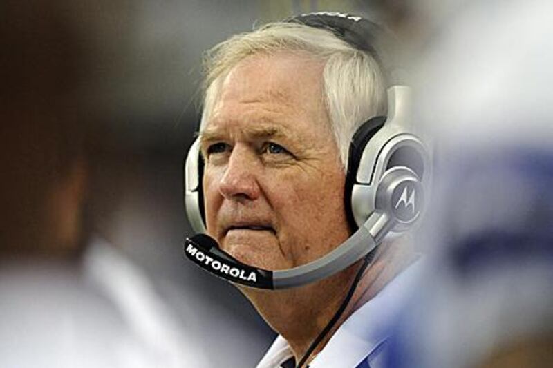 Wade Phillips, the Dallas coach, looks sombre in the final minutes against Jacksonville.