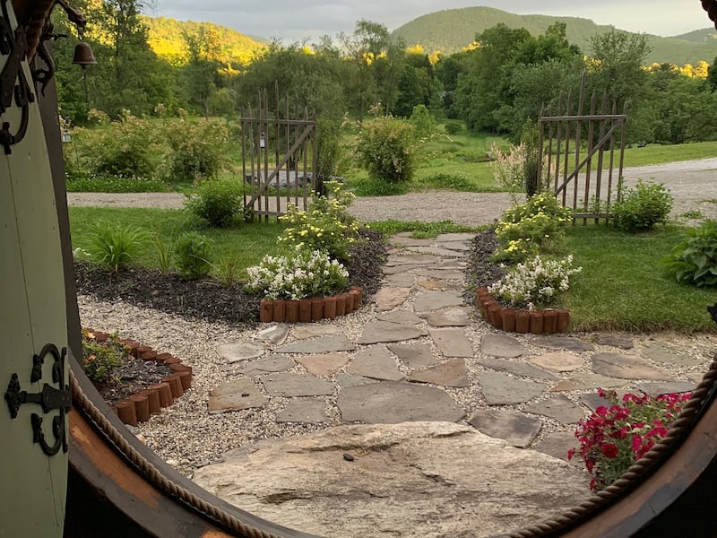 The view from the circular front door across the Vermont countryside.  Photo: Cynthia Clayton