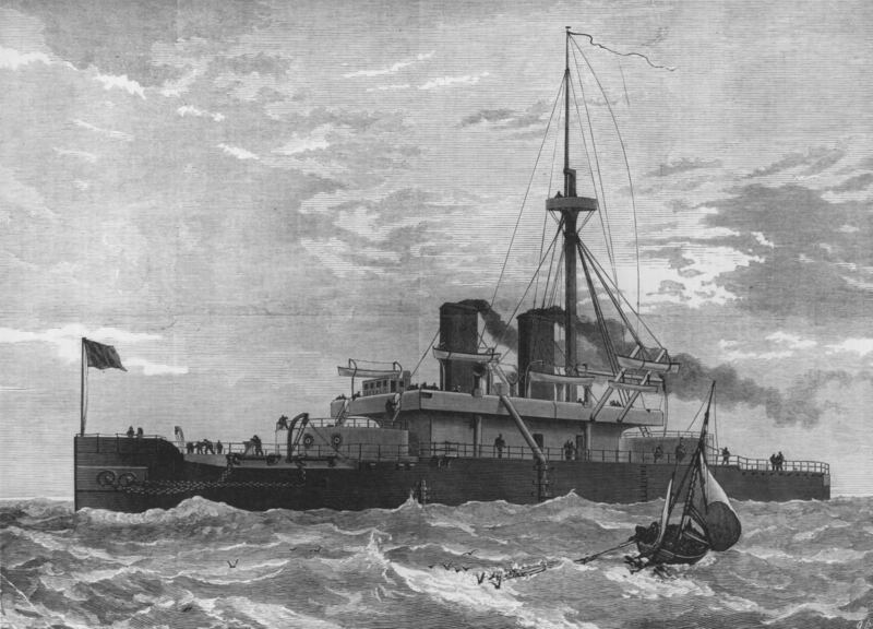 1878:  British warship 'HMS Dreadnought'. Getty Images