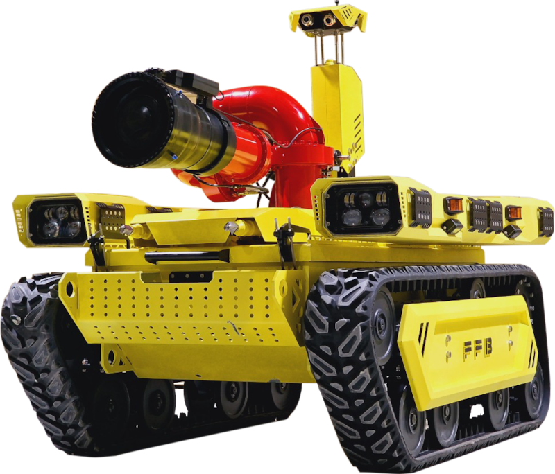 Firefighting robot made in UAE to battle dangerous flames. Credit: FFBOTS