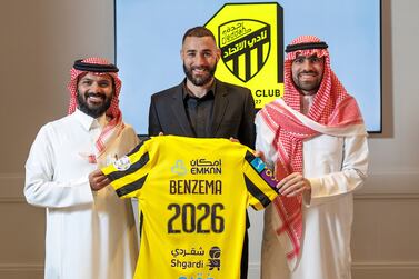 Al-Ittihad Club, the Saudi Pro League champions, has agreed terms to sign Karim Benzema. The current Ballon d’Or holder, regarded as one of the finest strikers in the modern era, will join on an initial three-year contract. Photo: Al-Ittihad Club