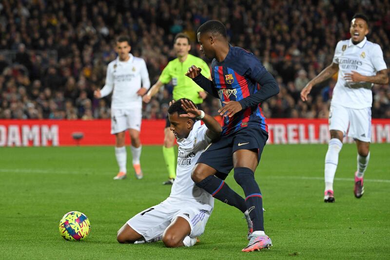 Ansu Fati (Gavi 90’) – N/A. First touch was in the Madrid box but Carvajal pushed him off the ball. Ceballos tried to kick him and was booked. As was Fati. AFP