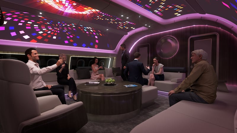 A dance floor concept on board the 'Explorer'.