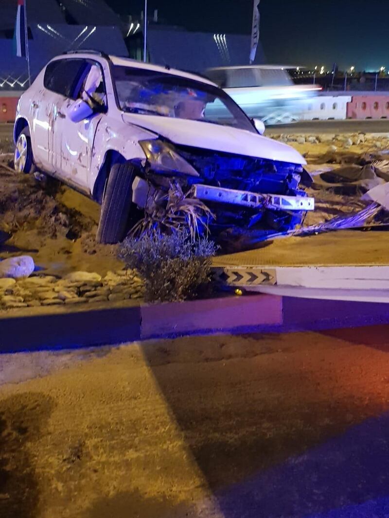 Police have issued a safety warning to the public after a distracted driver was killed while using his phone and not wearing a seat belt. Courtesy Ajman Police