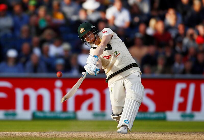 Cricket - Ashes 2019 - Fourth Test - England v Australia - Emirates Old Trafford, Manchester, Britain - September 7, 2019   Australia's Steve Smith attempts a six and is caught out by England's Ben Stokes     Action Images via Reuters/Jason Cairnduff