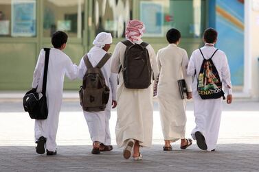 Pupils across the UAE have improved steadily in mathematics and science, according to the latest Trends in International Mathematics and Science Study. Ravindranath K / The National