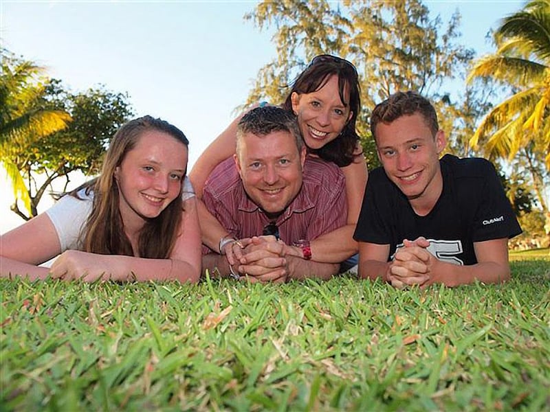 The Jex family, from left: daughter Laura; father John, mother Rachel; and son Robert. Courtesy Rachel Jex