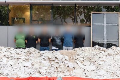 Dubai Police arrested six people after 13.7 tonnes of Captagon were intercepted in the UAE. Photo: Ministry of Interior
