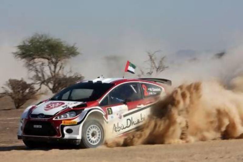Sheikh Khalid Al Qassimi is looking to celebrate UAE National Day weekend with victory in the Dubai International Rally. Courtesy 2012 Dubai International Rally