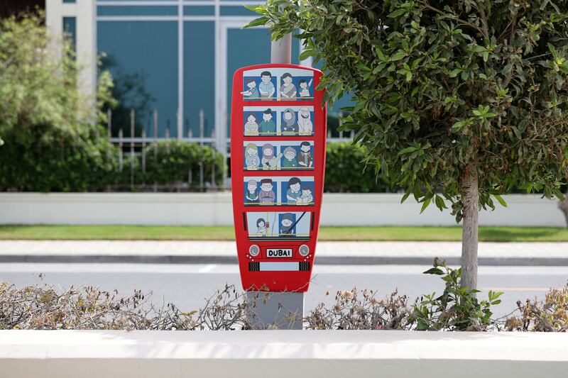 Dubai, United Arab Emirates - Reporter: N/A: Photo Project. Around 100 parking meters in Dubai have been enlivened with 15 artworks inspired by the themes of diversity and tolerance. Monday, March 2nd, 2020. Jumeirah, Dubai. Chris Whiteoak / The National