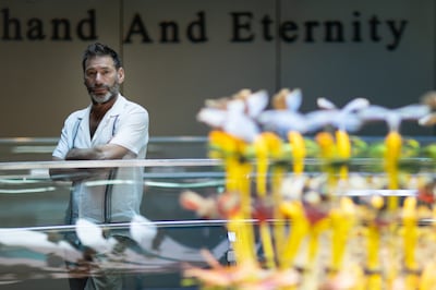 British artist Mat Collishaw with his work 'Equinox', which will be unveiled at Expo 2020 Dubai. Photo: Expo 2020