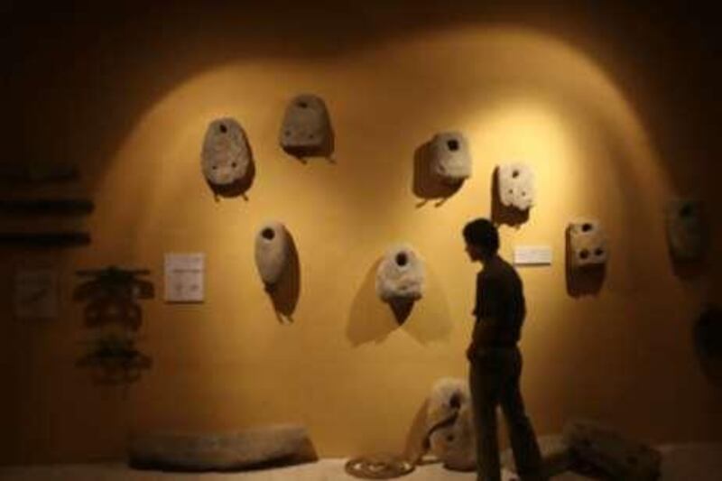 Part of the display at the recently opened Mathaf archaeological museum in Gaza.
