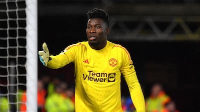 Andre Onana flew out to meet up with the Cameroon squad in Ivory Coast following Manchester United's 2-2 draw against Tottenham on Sunday. AP