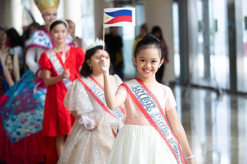 Filipinos in the UAE celebrate the Philippines' 125th Independence Day, at the World Trade Centre in Dubai. All photos: Leslie Pableo for The National