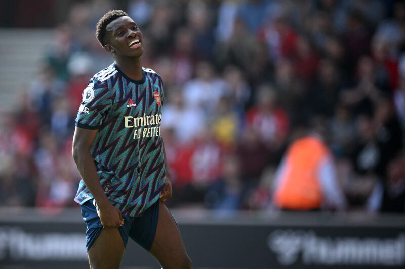 Arsenal striker Eddie Nketiah. AFP