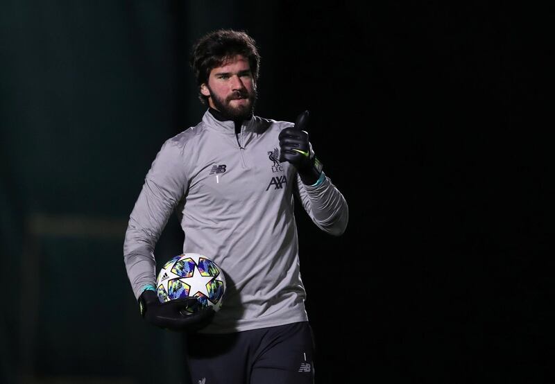 Liverpool goalkeeper Alisson. Reuters