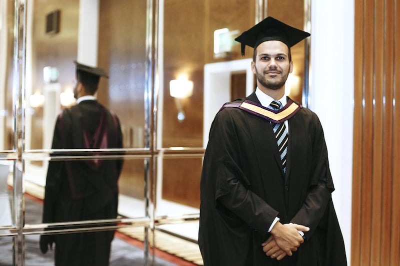 Moatassem Moatez graduated with a part-time MBA from Manchester Business School. Rebecca Rees for The National