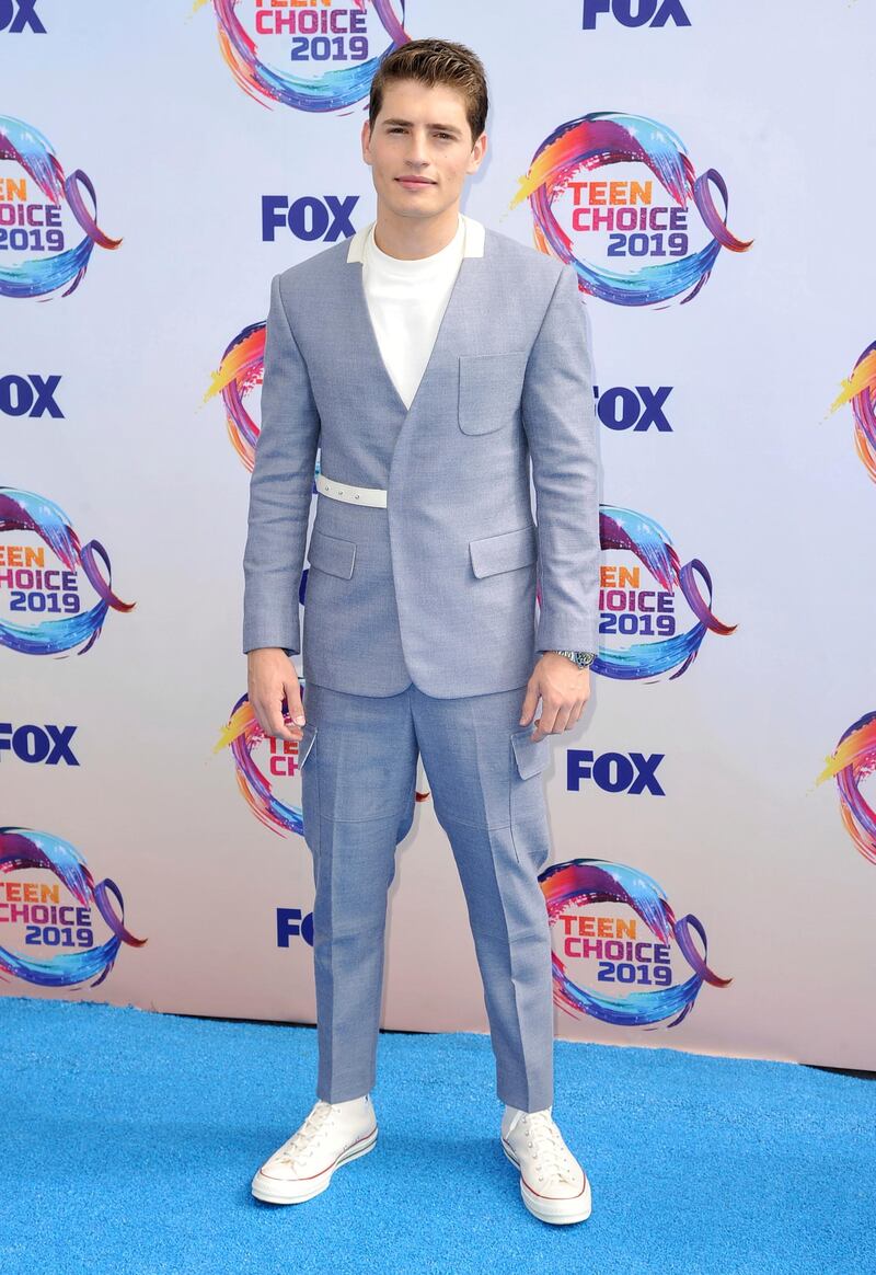 Gregg Sulkin attends the 2019 Teen Choice Awards in California on August 11, 2019. AP