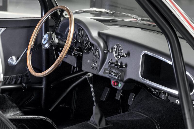 Aston Martin's DB4 GT Zagato on display.